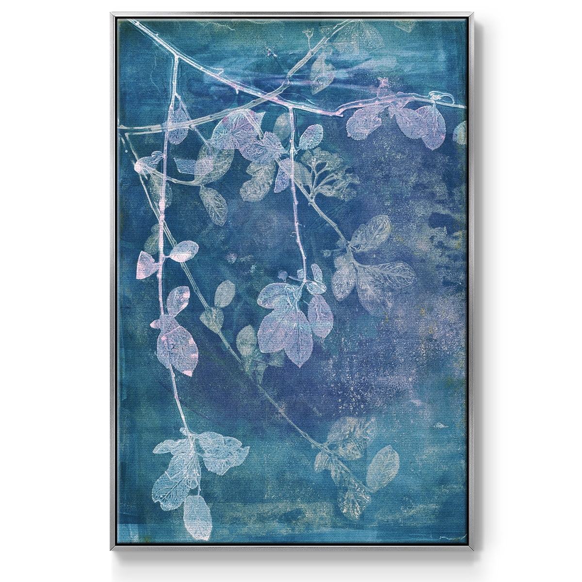 Branching Out VII Framed Premium Gallery Wrapped Canvas - Ready to Hang - 25 x 37 - Silver Floating Frame