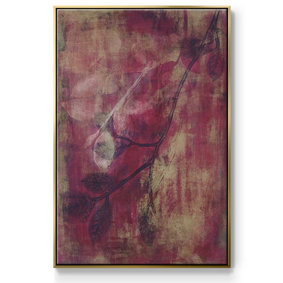 Branching Out XVII Framed Premium Gallery Wrapped Canvas - Ready to Hang - 17 x 25 - Gold Floating Frame