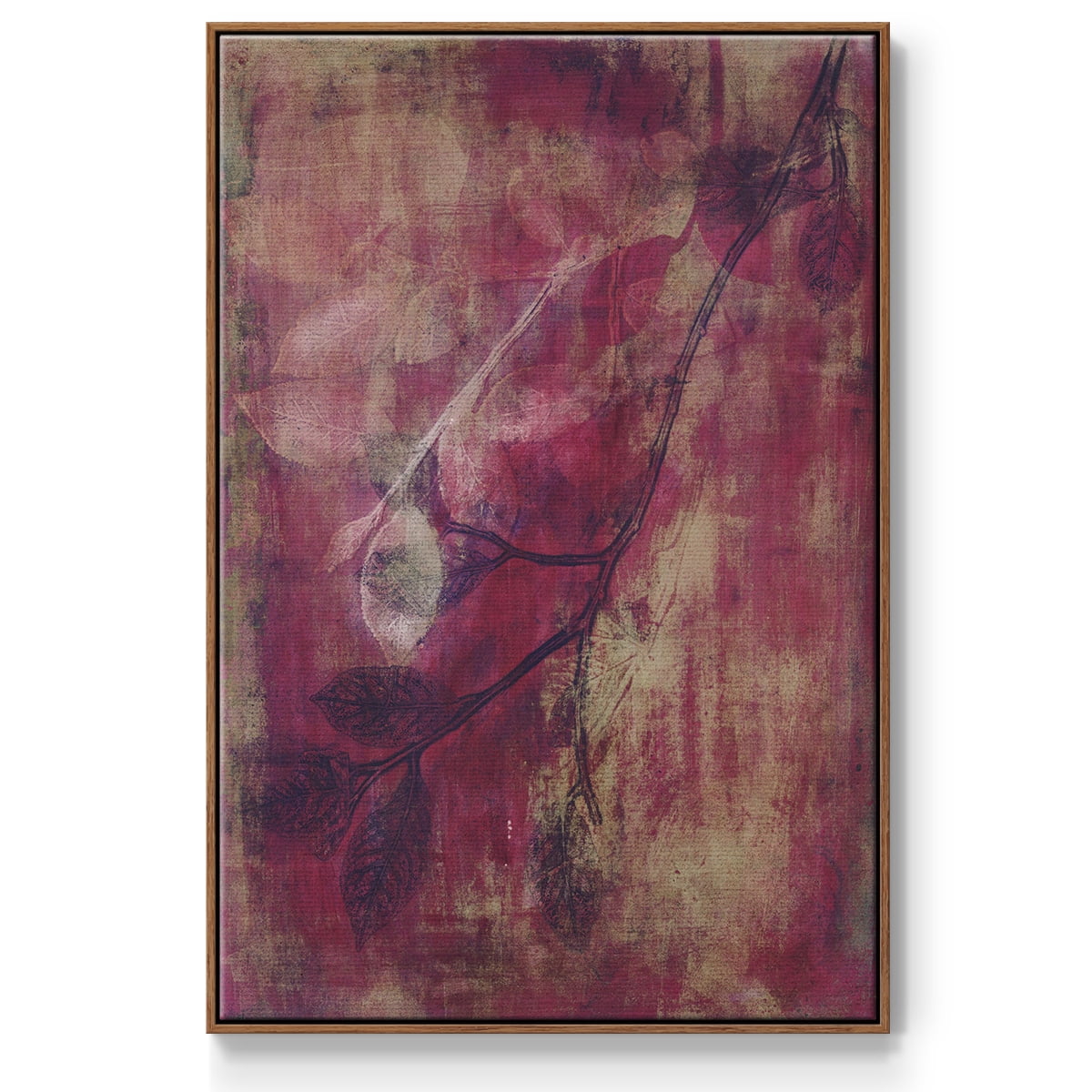 Branching Out XVII Framed Premium Gallery Wrapped Canvas - Ready to Hang - 17 x 25 - Walnut Floating Frame