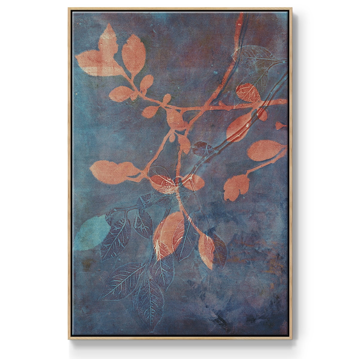 Branching Out XVIII Framed Premium Gallery Wrapped Canvas - Ready to Hang - 17 x 25 - Natural Wood Floating Frame