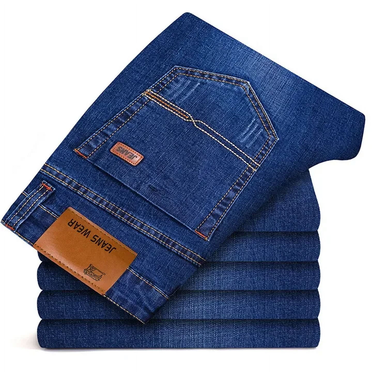 Brand 2024 Clothes Men's Fashion Jeans Business Casual Stretch Slim ...