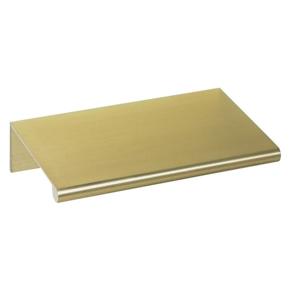 Brand #3306-3 in Back Mount Finger Edge Pull, Brushed Brass - 10 Pack