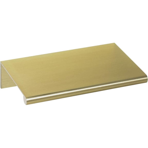 Brand #3306-3 in Back Mount Finger Edge Pull, Brushed Brass - 10 Pack