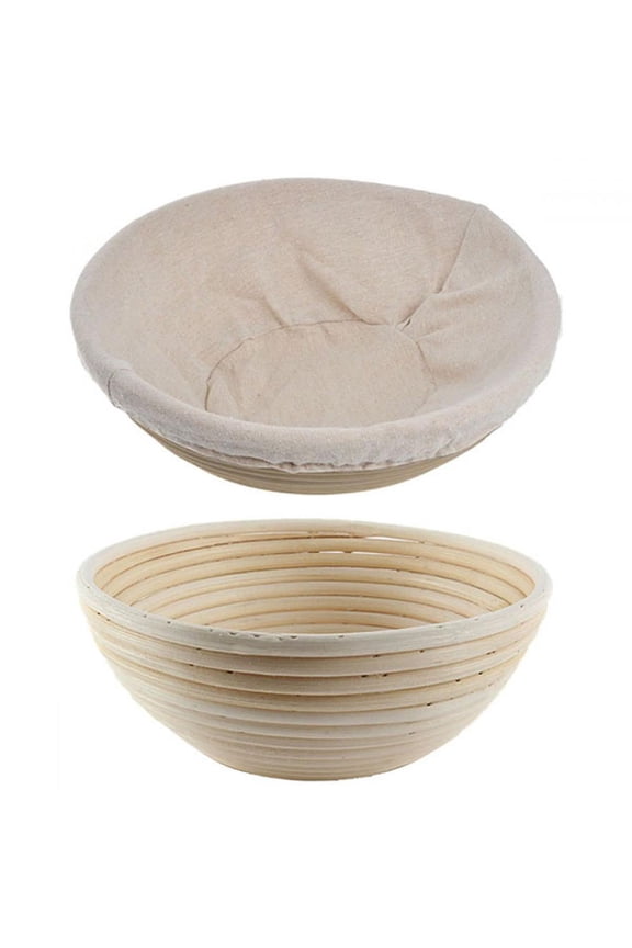Brand Clearance! Durable Round Rattan Basket Banneton Brotform Bowl Bread Proofing Proving Baskets(7.1"*3.5")