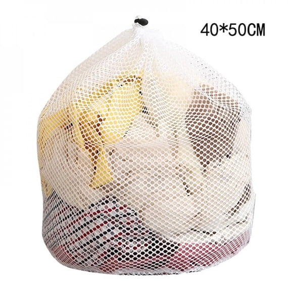 Brand Clearance!!Large Washing Net Bags Durable Fine Mesh Laundry Bag With Lockable Drawstring For Big Clothes Reuse Durable Washing Machine Bag, 4 sizes for option