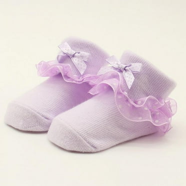 Brand Clearence！Velocity 0-6 Month Infants Cotton Ankle Socks Baby Girls Princess Bowknots Socks