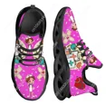 Brand Design Women Sneakers White Nursing Shoes Cute Cartoon Nurse