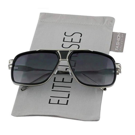 Brand Designer Metal Frame Classic Retro Square Aviator Fashion Sunglasses For Men