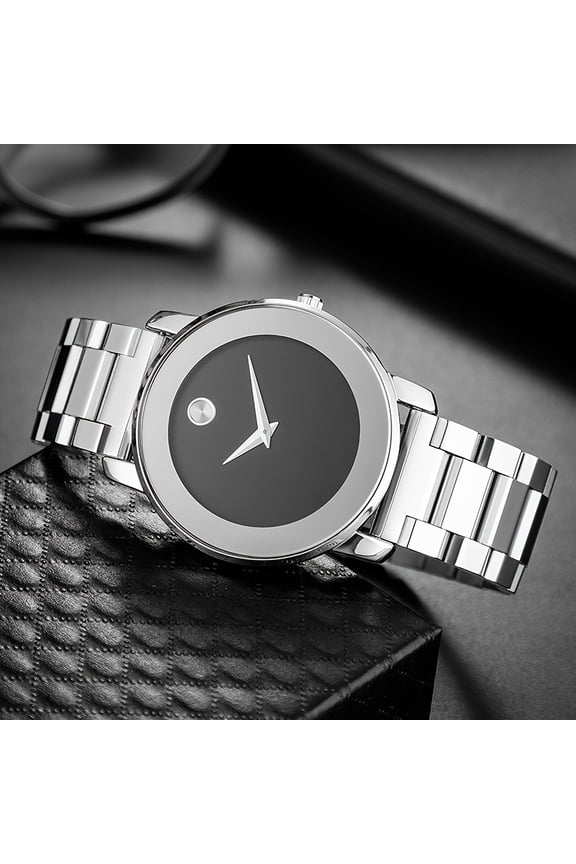 Brand Fashion Minimalist Watch Stainless Steel Watch Leisure Ultra Thin Luxury Golden Round Men's Clock