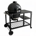 thumbnail image 1 of Brand Man 22" Kamado Charcoal Smoker Grill with Rolling Cart, Warming Rack for Outdoor BBQ, Black, 1 of 12