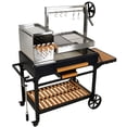 thumbnail image 1 of Brand Man Argentine Santa Maria Grill, Wood & Charcoal BBQ Grill with Asado Tools, Adjustable Height, Ash Grease Collector for Backyard Patio, 1 of 12