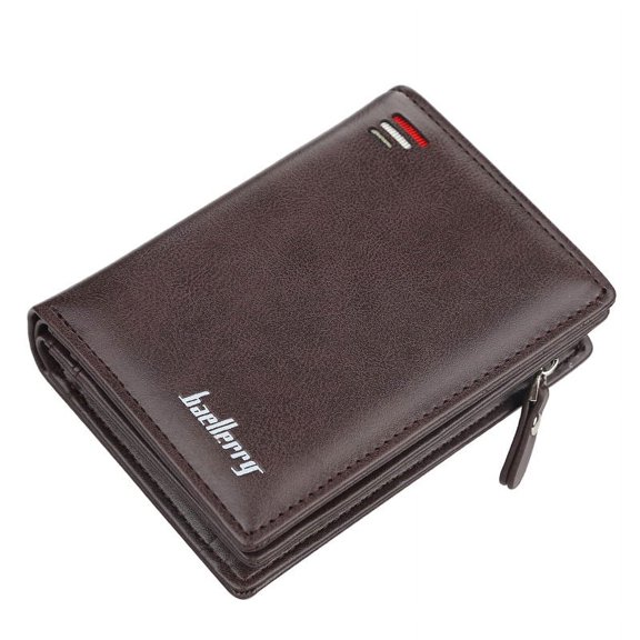 Brand Men PU Leather short Wallet With Zipper Coin Pocket Vintage Big Capacity Male Short Money Purse Card Holder New