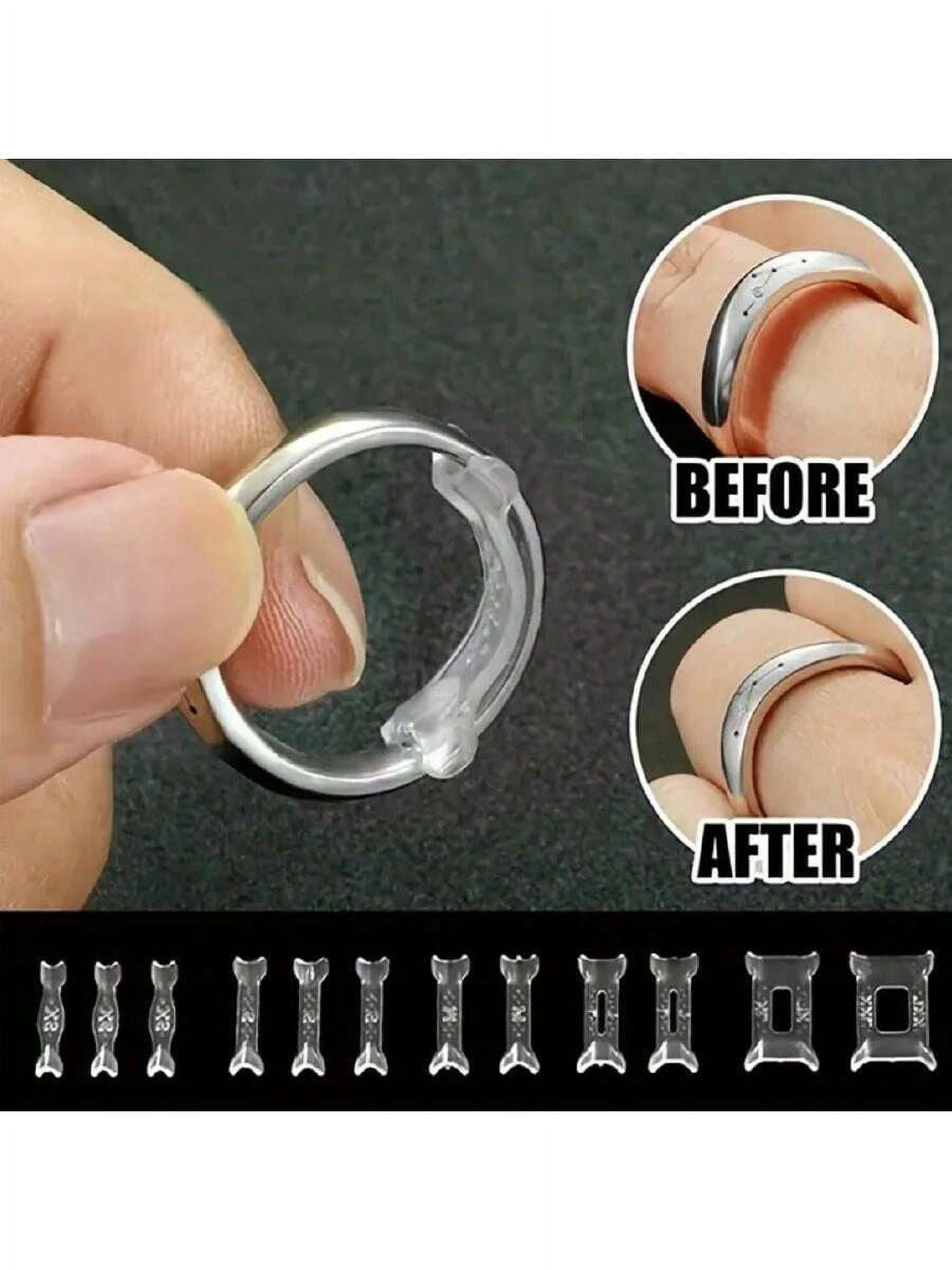 Riduttori Anello Invisibili Silicone - 8 Pezzi Per Regolare Misura Anelli