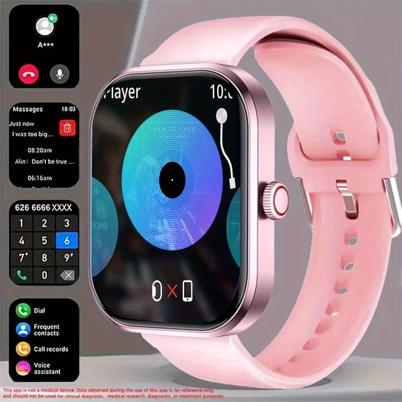 Brand New 2.01" Full Touch HD Sports Calling Smart Bracelet, Bluetooth Call & Message Alerts, USB Rechargeable, Compatible with Android & iPhone, Unisex Daily Fitness Watch