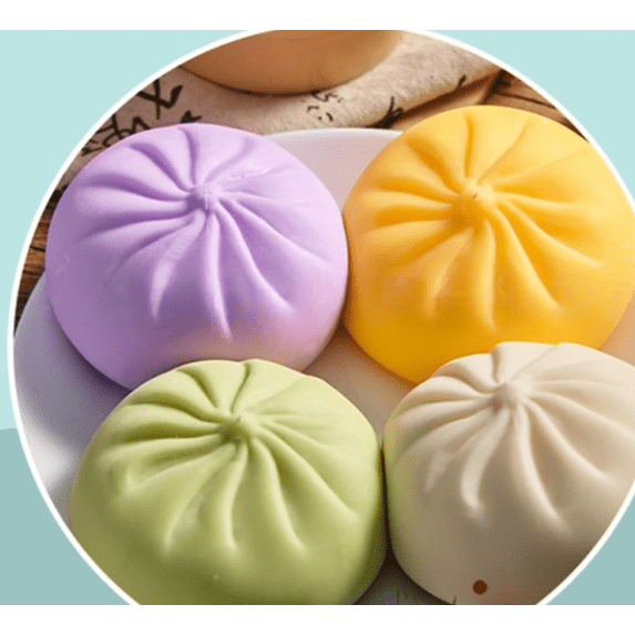 Jeeeun Dumpling Squishy – Lot De 2 – Anti-stress Pailleté – Couleurs Aléatoires – Super Doux – Cadeau Fun Et Relaxant