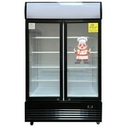 Brand New 34.39 Cu Ft Two Swing Glass Door Commercial Merchandiser Cooler Refrigerator LG1000