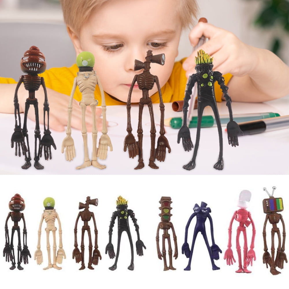 Siren Head Toys, 8Pcs Siren Head Horror Model, Action Figures Toys Siren  Head, Cartoon Animal Home Decoration, Monster Cosplay Decorations for Kids  Children Birthday Gift 