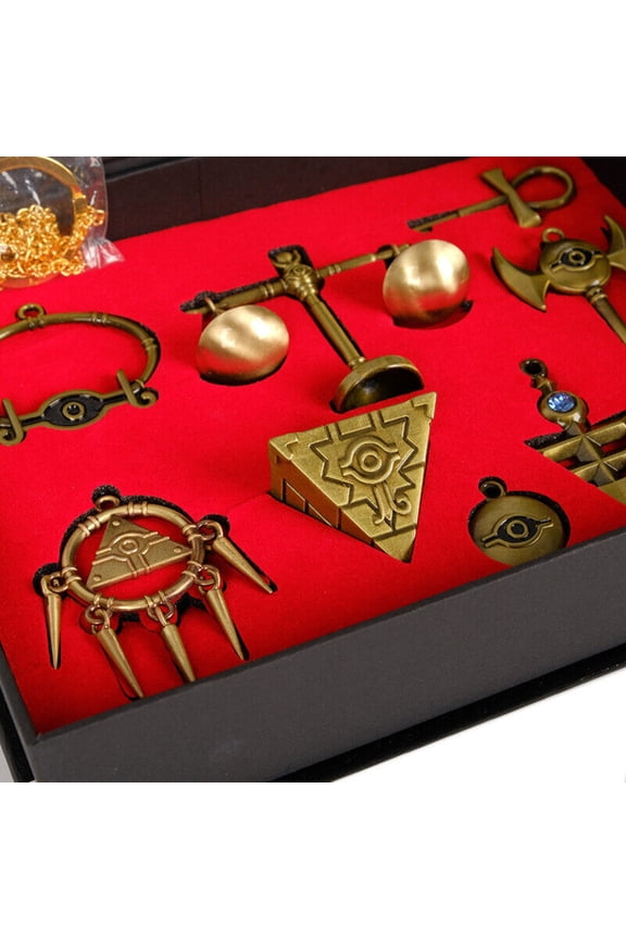 Brand New 8-Piece/Set Millennium Item Puzzle Pendant Necklace Keychain Bronze -