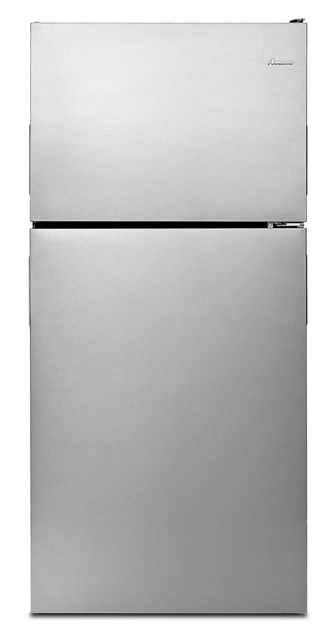 Brand New ART318FFDS Amana 30" 18.1 Cu ft Top-Mount Refrigerator in Stainless Steel, Sleek Design