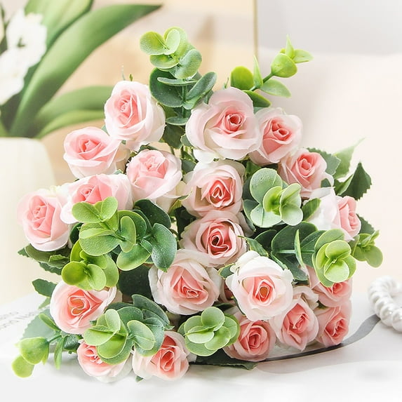 Brand New Artificial Plant Silk Flower Wedding Rose Bouquet Artificial Flower For Decor Living Room Home Decoration