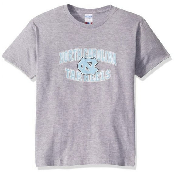Brand New Athletics Men's UNC Team Name/Logo Graphics Design Short-Sleeve Lightweight T-Shirt, Officially Licensed, 100% Cotton(Youth Small), Official Tar/Heels Logo/Carolina Blue Colors