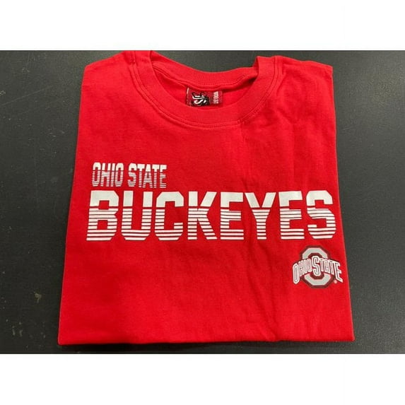 Brand New Athletics Ohio Diced Name Short-Sleeve Lightweight T-Shirt, 100% Cotton(Adult Small), Official Ohio/State Logo/Colors