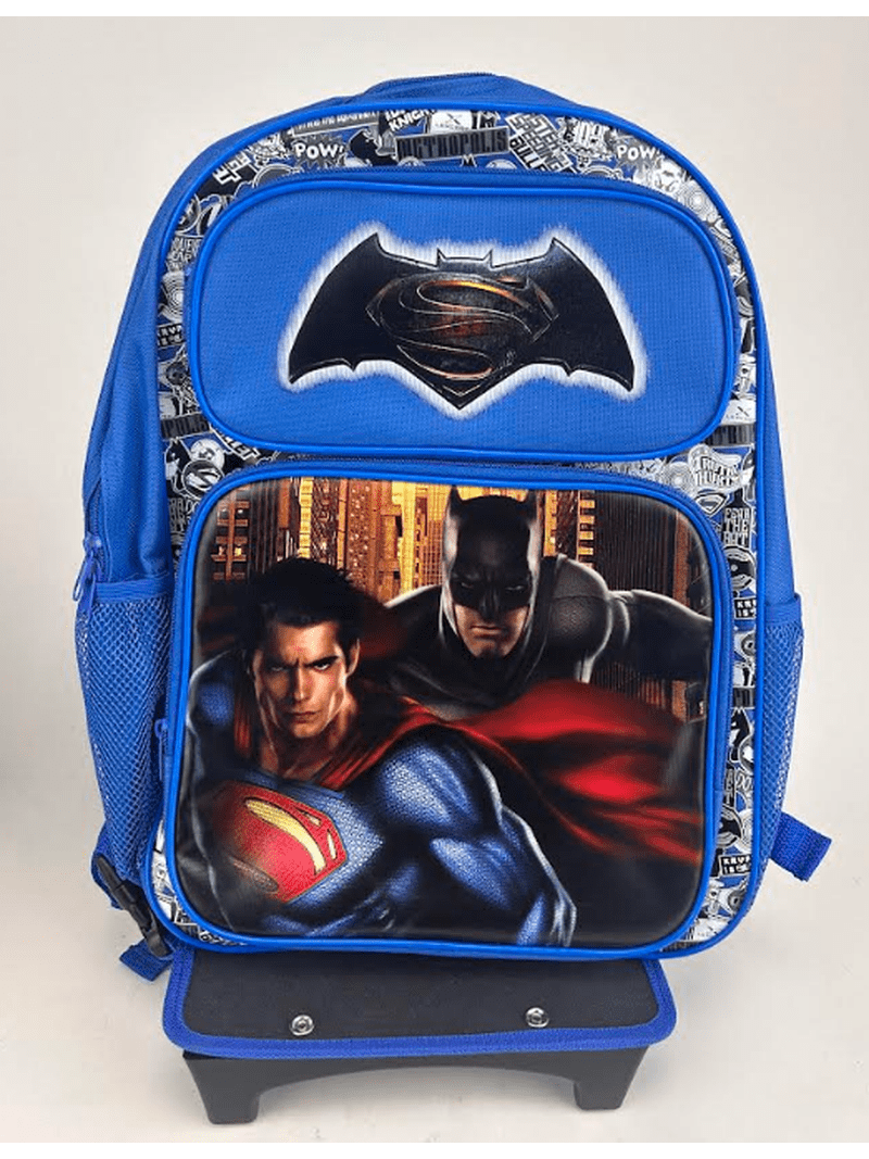 Brand New Batman v Superman Blue Travel School Rolling Bag  display picture 1