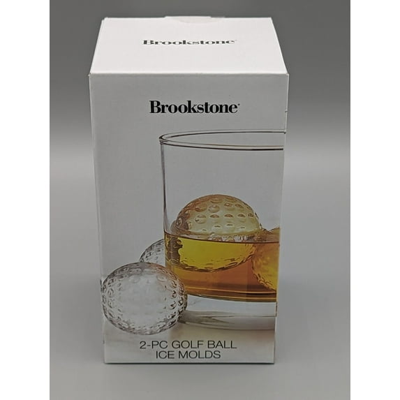 Brand New Brookstone 2 Piece Golf Ball Ice Mold
