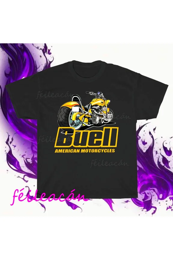 Brand New Buell American Motorcycle Logo American T-Shirt Funny Size S to 5XL