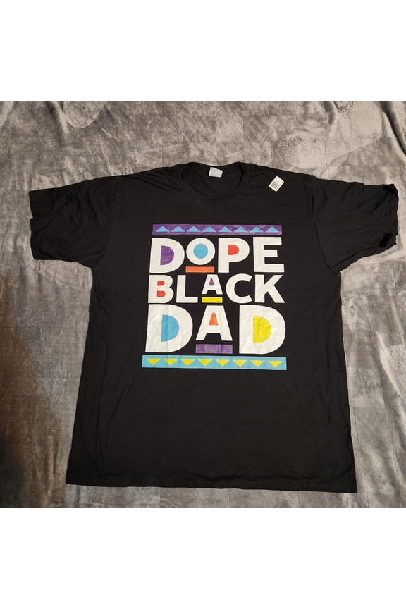 Brand New. DOPE BLACK DAD Graphic Tshirt. Black. Mens Size XL