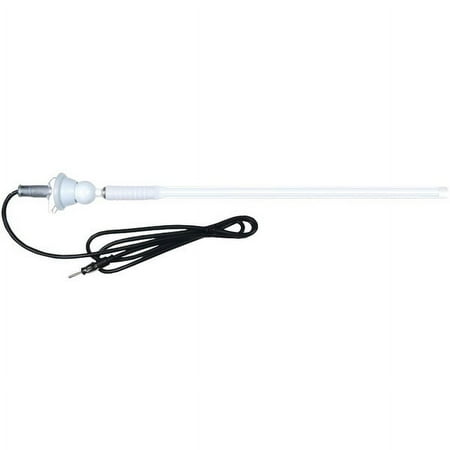 Brand New DUAL MAR16W Rubber Mast AM/FM Antenna (White)