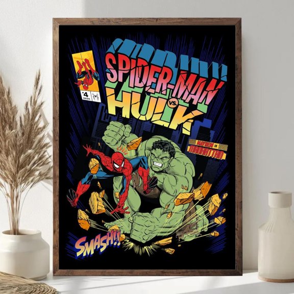 Brand New Day Comic Art Superhero Wall Print, Unframed Poster