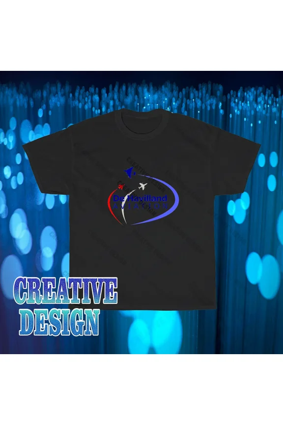 Brand New De Havilland Aircraft Logo T-Shirt Funny Size S to 5XL