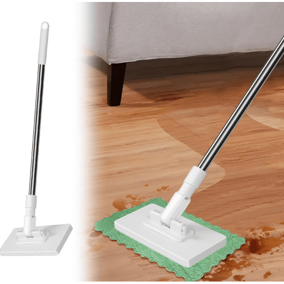 Brand New!Disposable Dust Mop with Reusable Cloths,No-Touch Dirty Cleaning Flat Dust Mop for Dry Wet Disposable Pads,Sweeping Cleaning Head for House Wall Bathroom