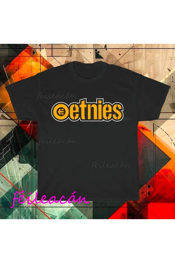 Brand New Etnies Orange Retro Essential Act American T-Shirt Funny Size S to 5XL