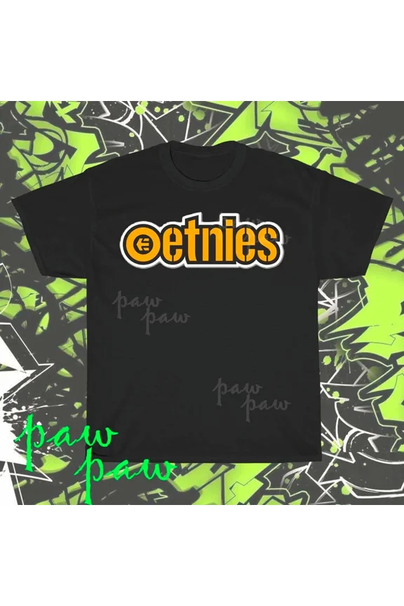 Brand New Etnies Orange Retro Essential American T-Shirt Funny Size S to 5XL