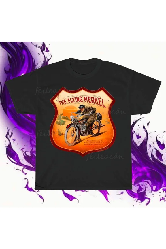 Brand New Flying Merkel Logo American T-Shirt Funny Size S to 5XL