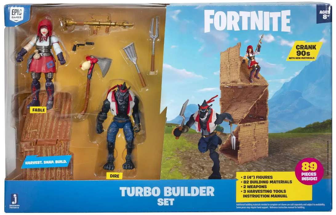 Fortnite Turbo Builder Set フォートナイトフィギュア Brand New! Fortnite Turbo Builder Set, With Dire & Fable by