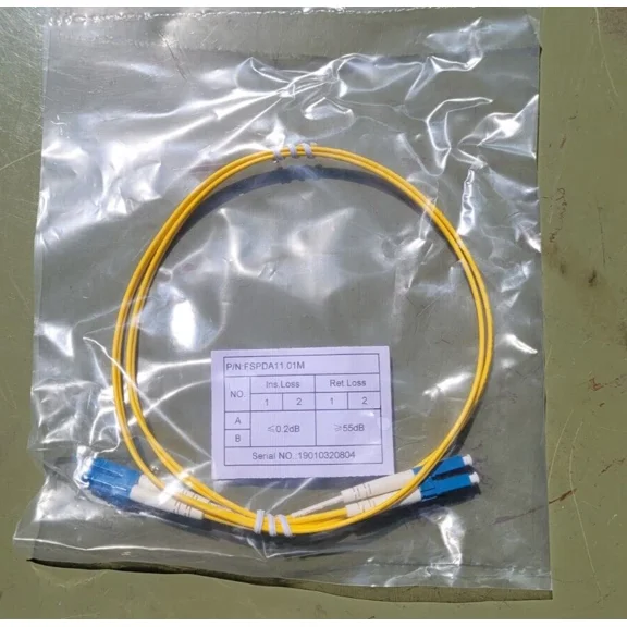 Brand New Fs Fspda11.02M Single Mode Fiber Optic Cable 1 Meter Lc/Lc Duplex Sm