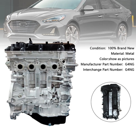 Brand New G4NG Engine Short Block For Hyundai Sonata Hybrid 2.0L 2016-2019