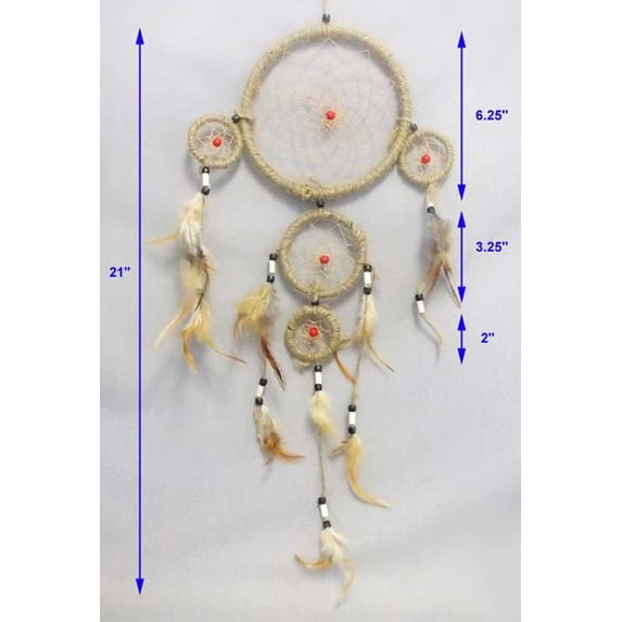 Brand New Handmade Dream Catchers Wall Hanging Decorations 3 Tier - 6 Pc Pack (NpDc83-6 ZZ)