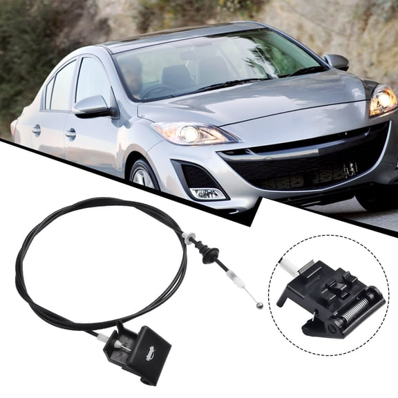 Brand New Hood Release Cable Latch Wire Oem Number: Bbm4-56-720-00 Plastic Plug-And-Play Black Direct Replacement Fangkenuo