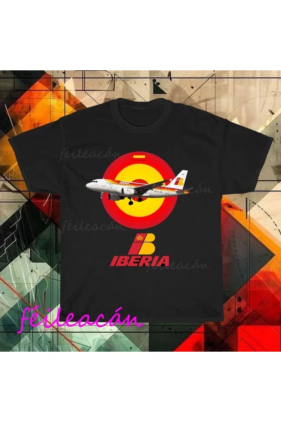 Brand New IBERIA - Spanish Airlines (1992) American T-Shirt Funny Size S to 5XL
