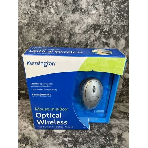 Brand New Kensington Mouse-In-A-Box K72125 Wireless Optical Mouse