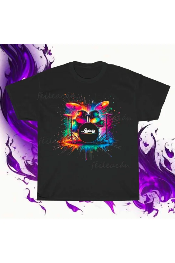 Brand New Ludwig Drums Logo American T-Shirt Funny Size S to 5XL