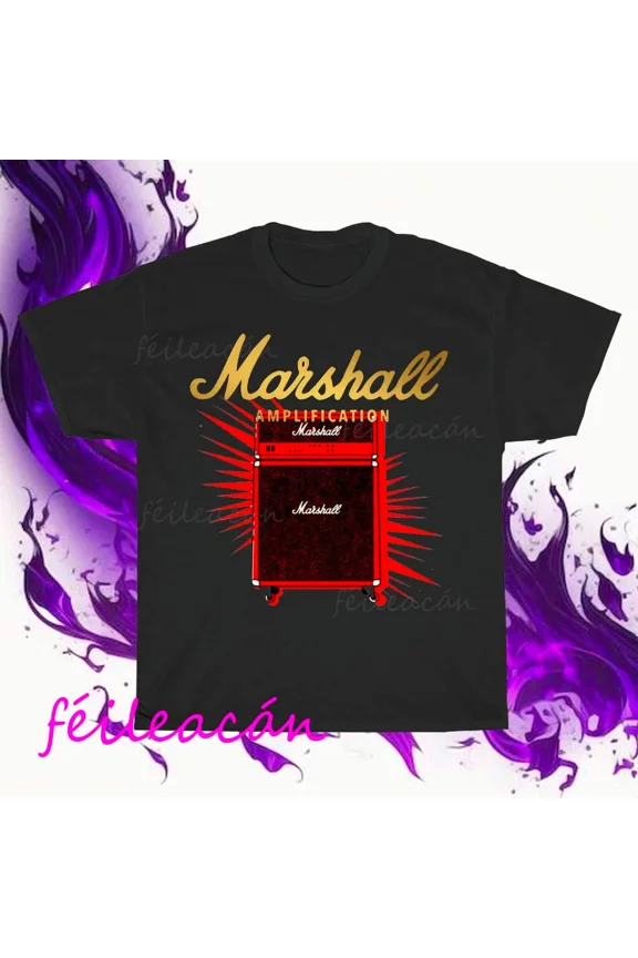 Brand New Marshall Amplification Amplifier logo T-Shirt Funny Size S to 5XL
