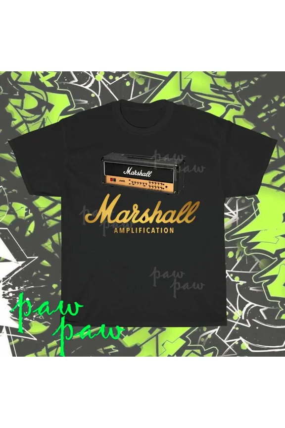 Brand New Marshall amplification Logo American T-Shirt Funny Size S to 5XL