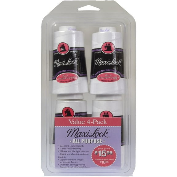 Brand New Maxi-Lock All Purpose Value Pack 4/Pkg-White Brand New