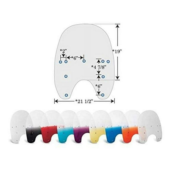Memphis Shades MEP6340 Clear Windshield (Replacement Plastic For Harley-Dav