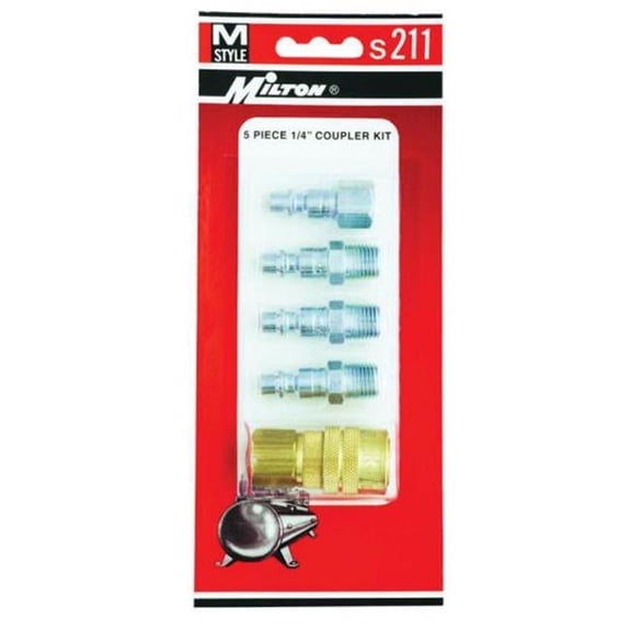 Milton, 0.25 Npt 5 Piece Coupler Set